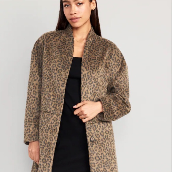 NWT OLD NAVY Long-Line Cardigan Coat Color: Wild Spots - Picture 1 of 5